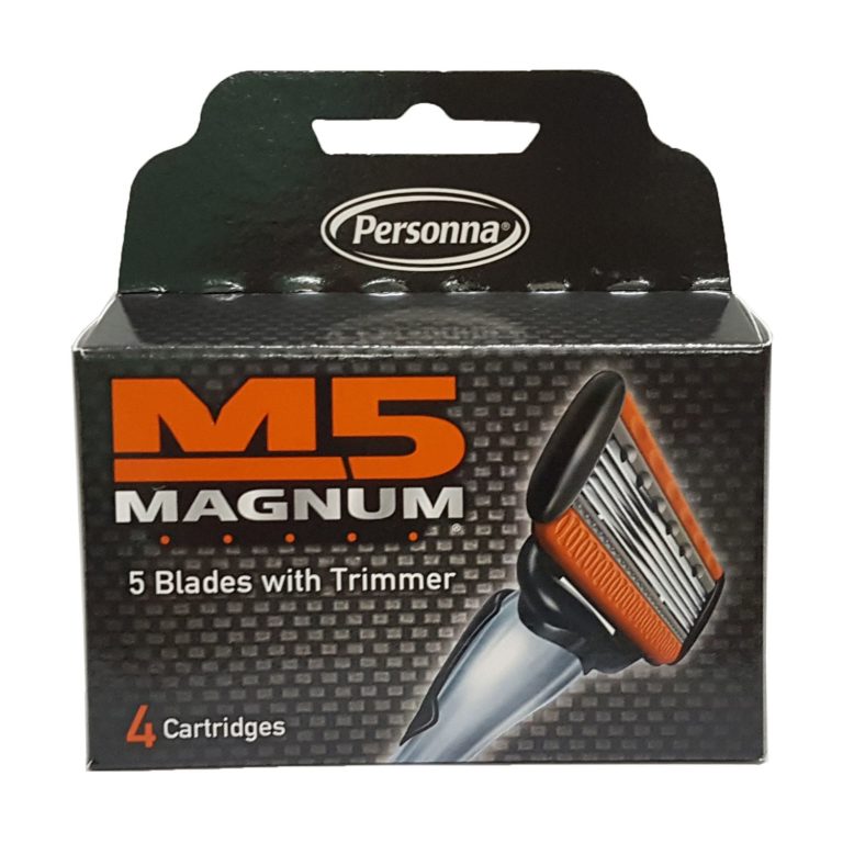M5 Magnum Razor Hộp 4 lưỡi dao cạo râu M5 magnum, đầu cạo 5 lưỡi cao cấp