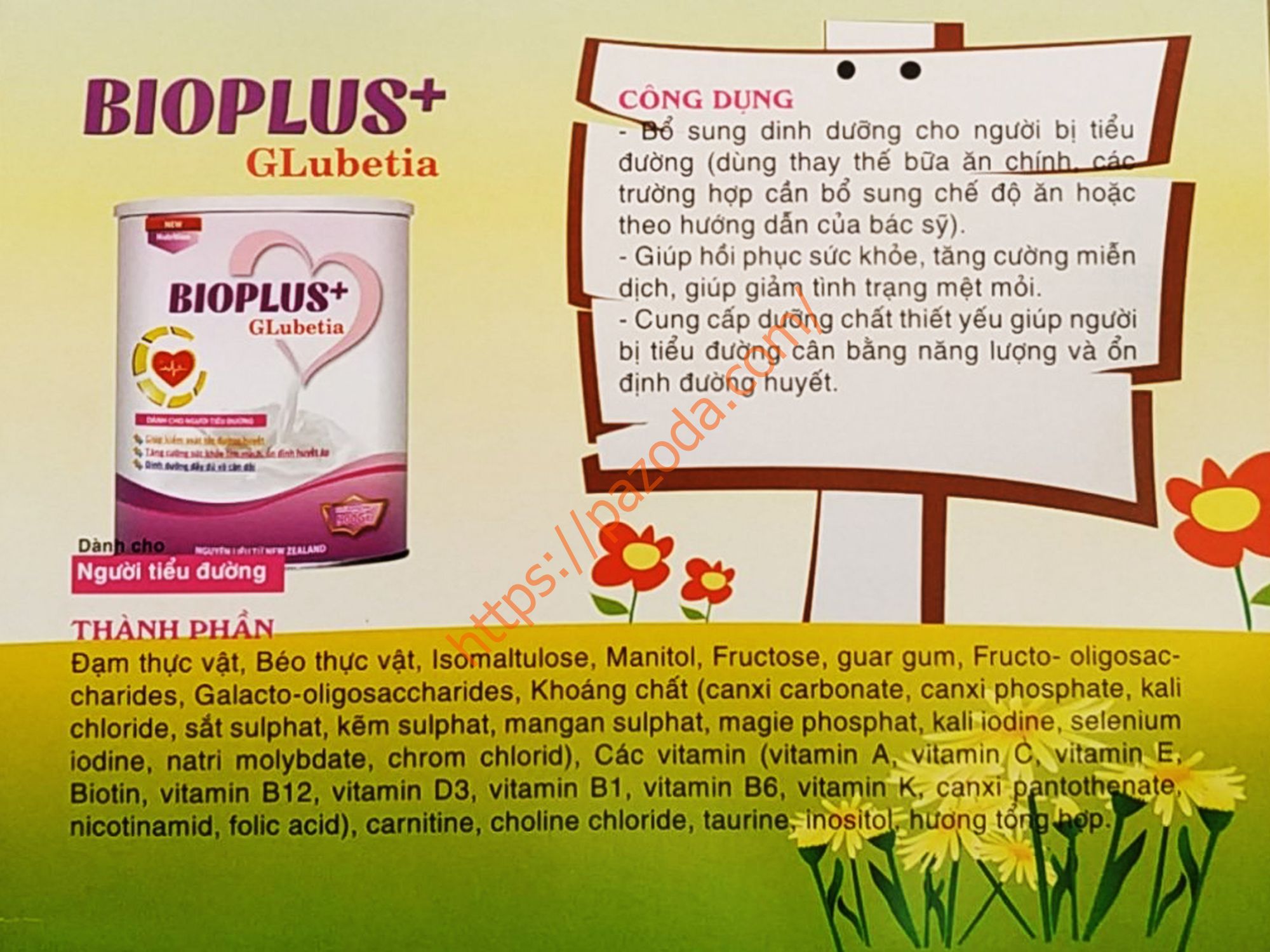 Sữa bột BIOPLUS+ Glubetia 400g