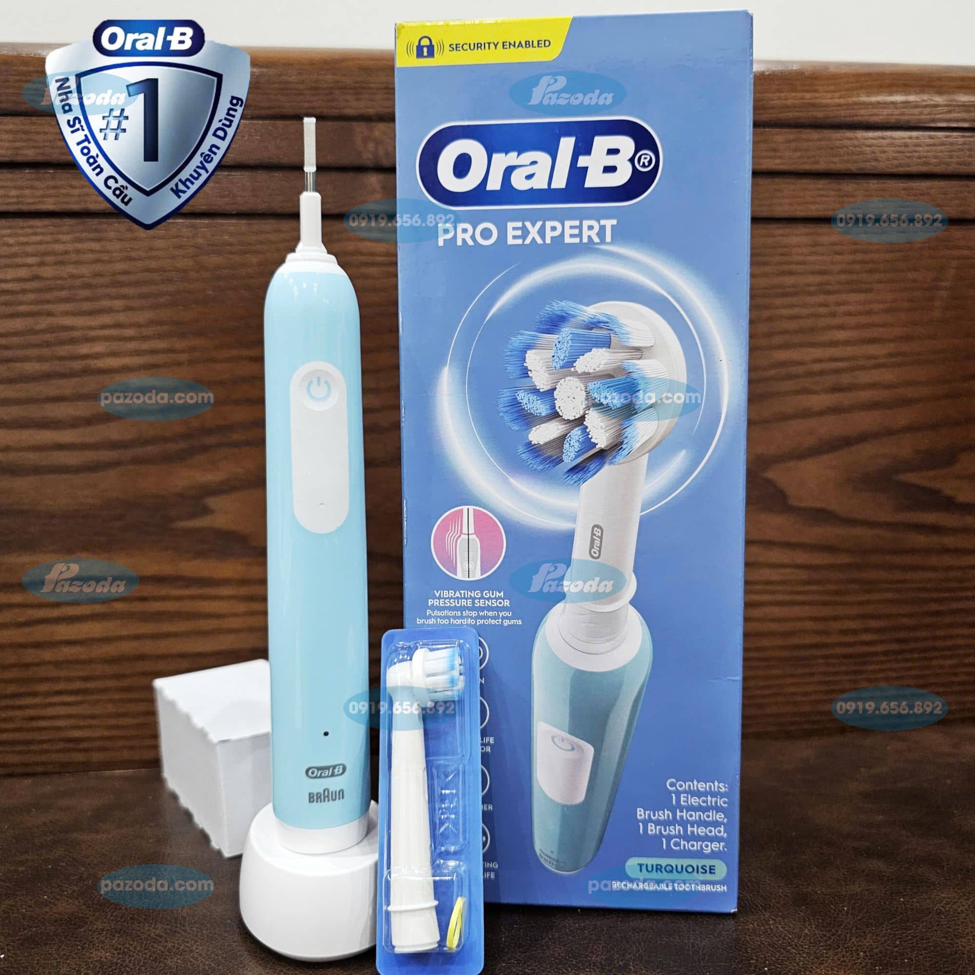 Ban chai dien Oral-B Pro expert xanh-pazoda