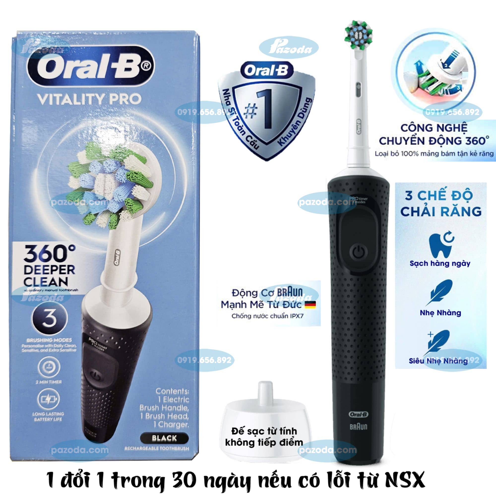 Ban chai dien Oral-B Vitality Pro den-pazoda