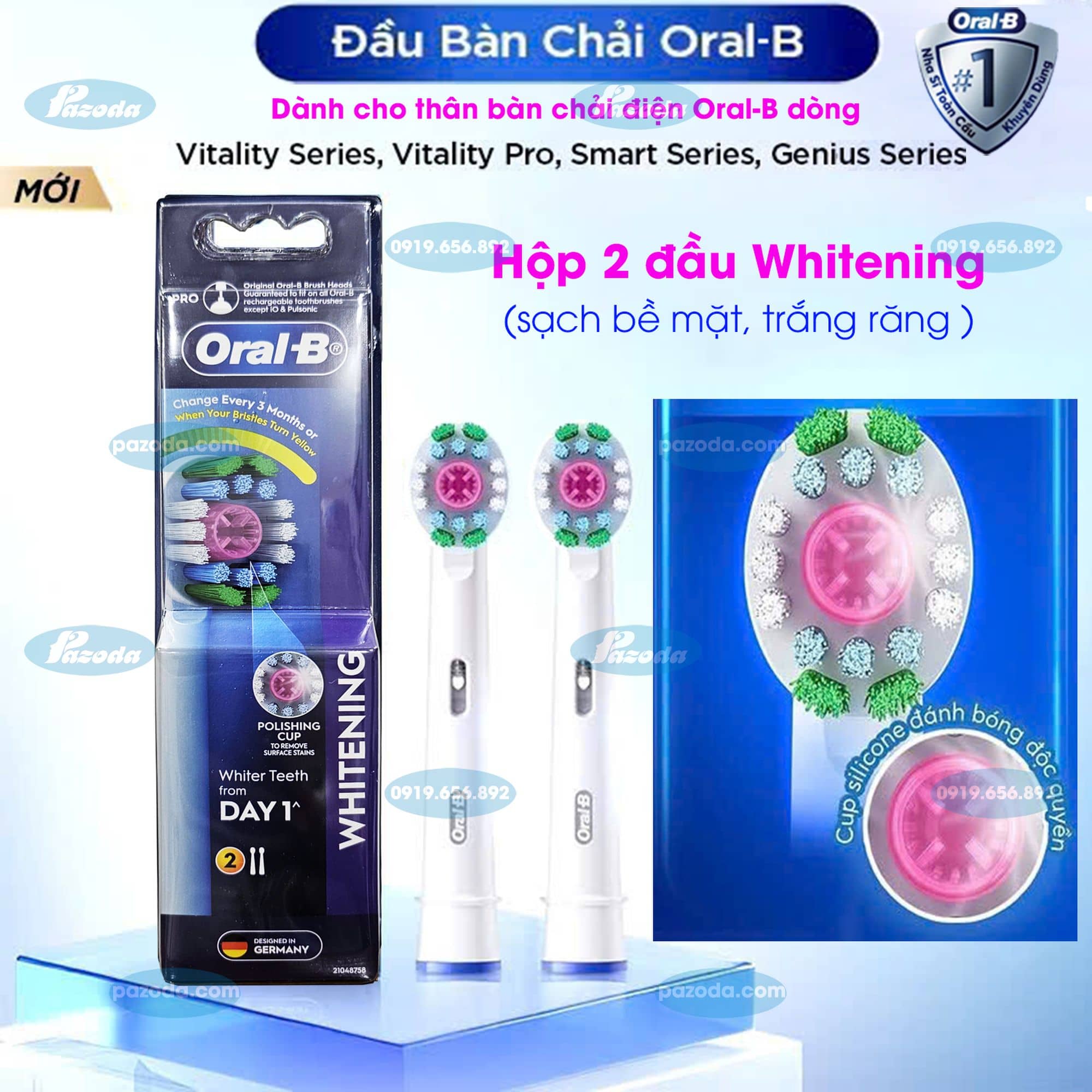 Hop 2 dau Oral-B Extra Whitening-pazoda