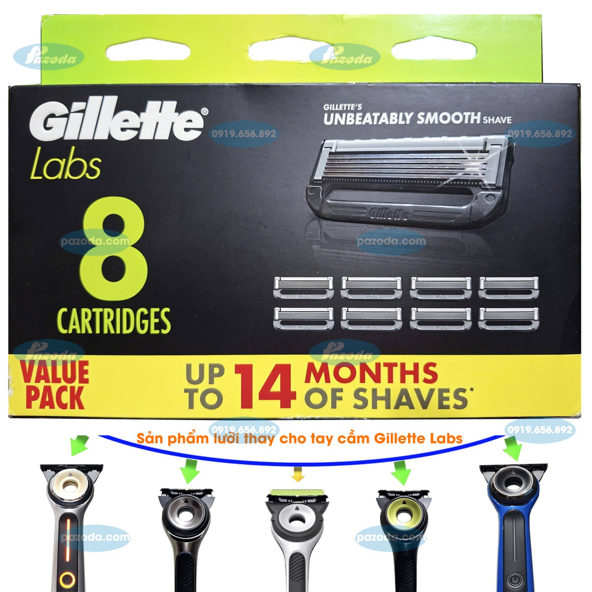 Hop 8 luoi dao cao rau Gillette Labs-pazoda