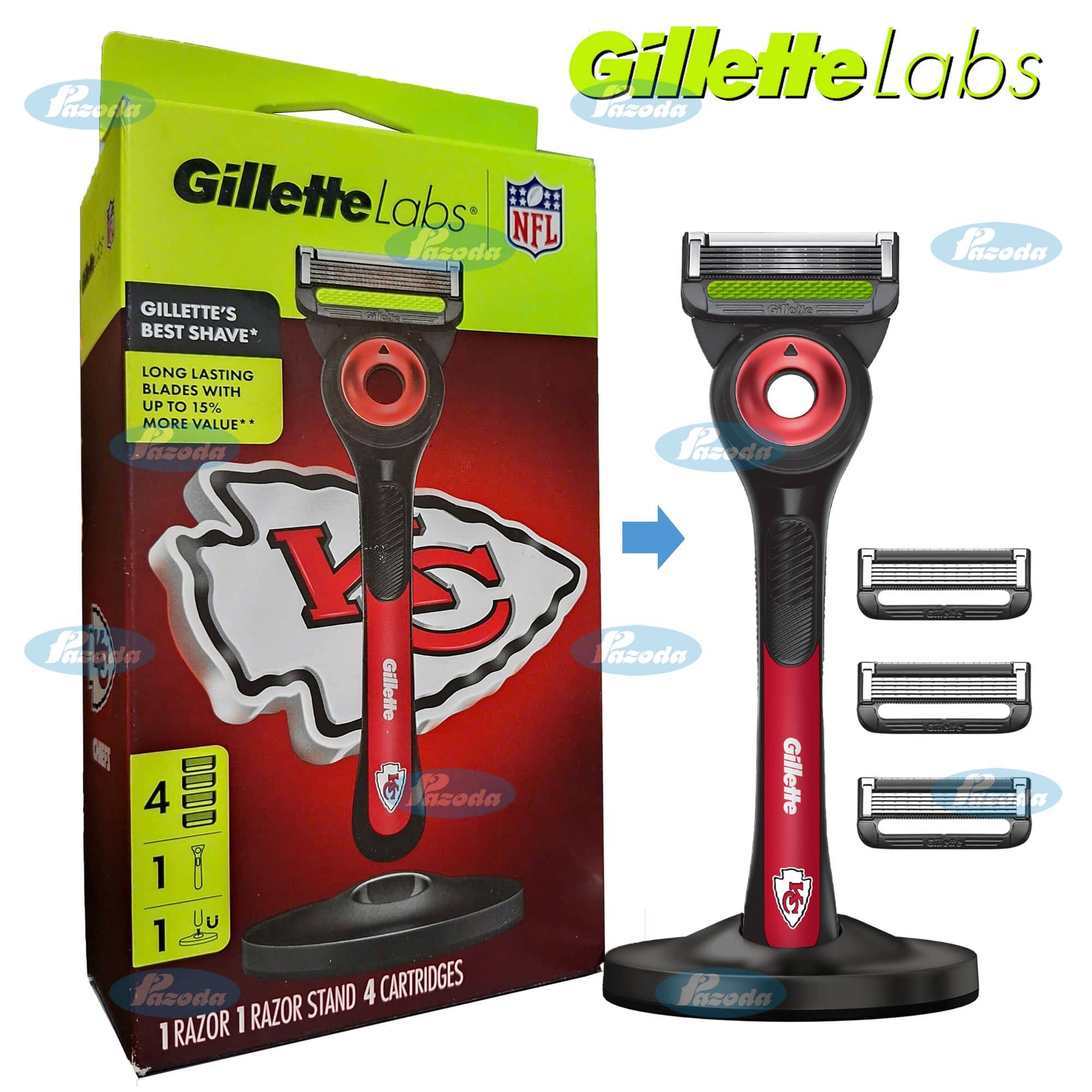 Dao cao rau Gillette Labs Chiefs 1+4+D-pazoda